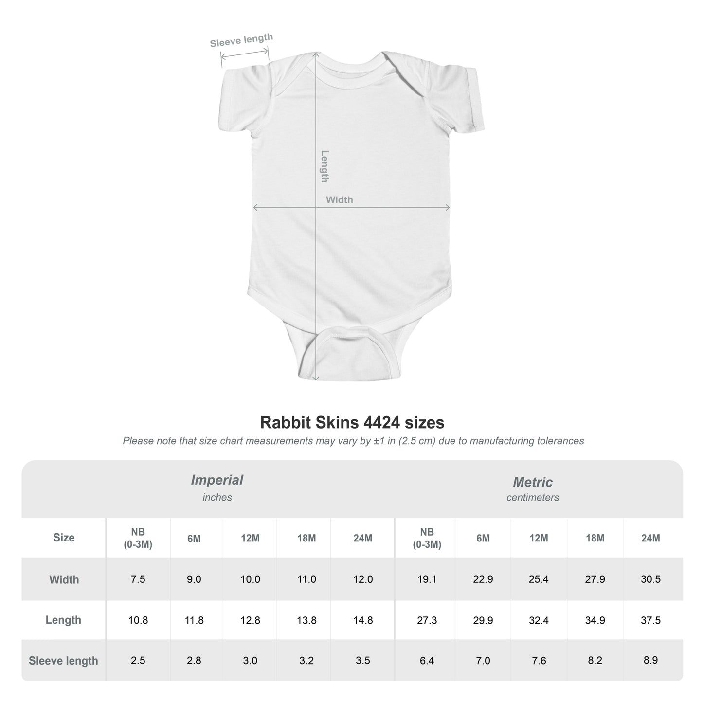 TJB USA Infant Fine Jersey Bodysuit