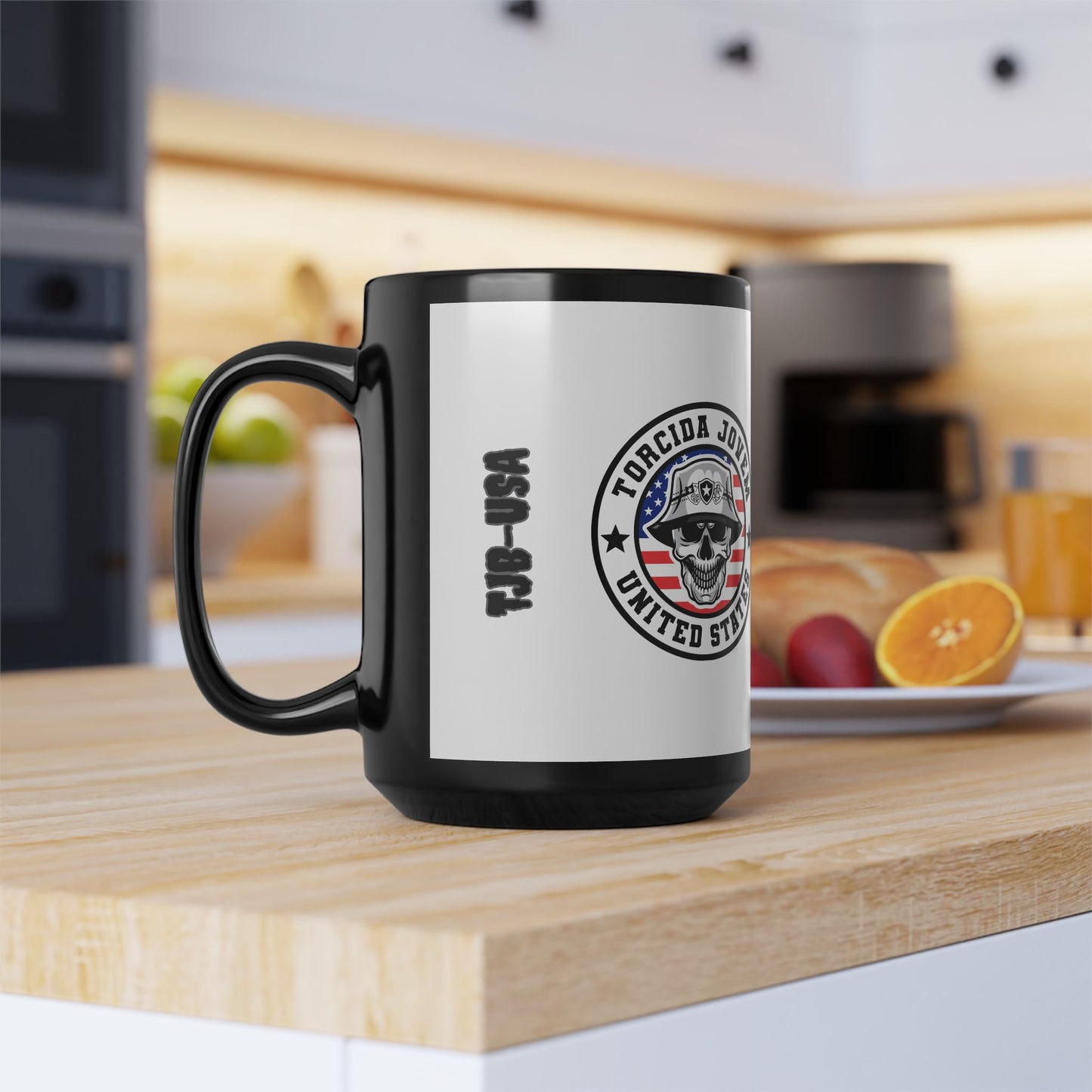TJB-USA Black Mug, 15oz